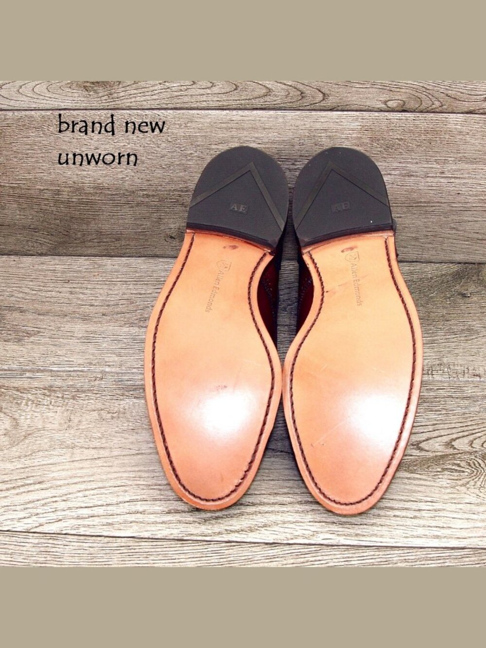 * NIB * $375 Allen Edmonds 6TH AVENUE Derby 7.5 D Dark Chili * add $15 new Trees - Picture 3 of 13